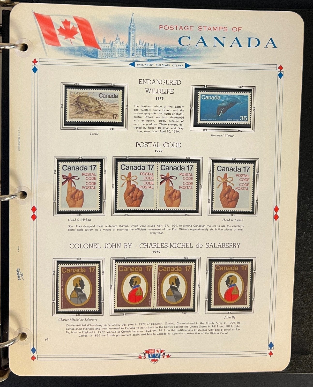 Canada Stamp Collection Album White Ace Pages Mint MNH 1978-1985 ZAYIX