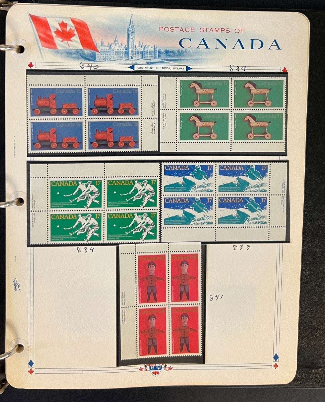 Canada Stamp Collection Album White Ace Pages Mint MNH 1978-1985 ZAYIX