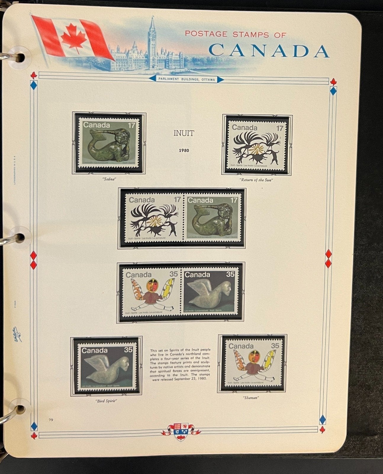Canada Stamp Collection Album White Ace Pages Mint MNH 1978-1985 ZAYIX