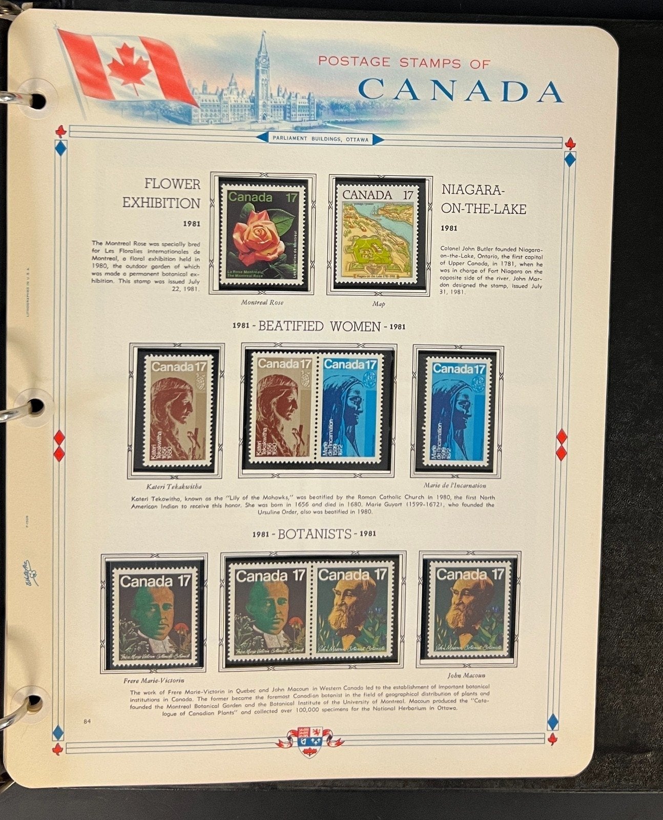 Canada Stamp Collection Album White Ace Pages Mint MNH 1978-1985 ZAYIX