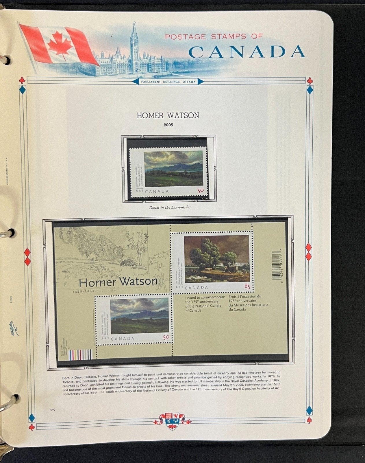 Canada Stamp Collection Album White Ace Pages Mint MNH 2005-2007 ZAYIX