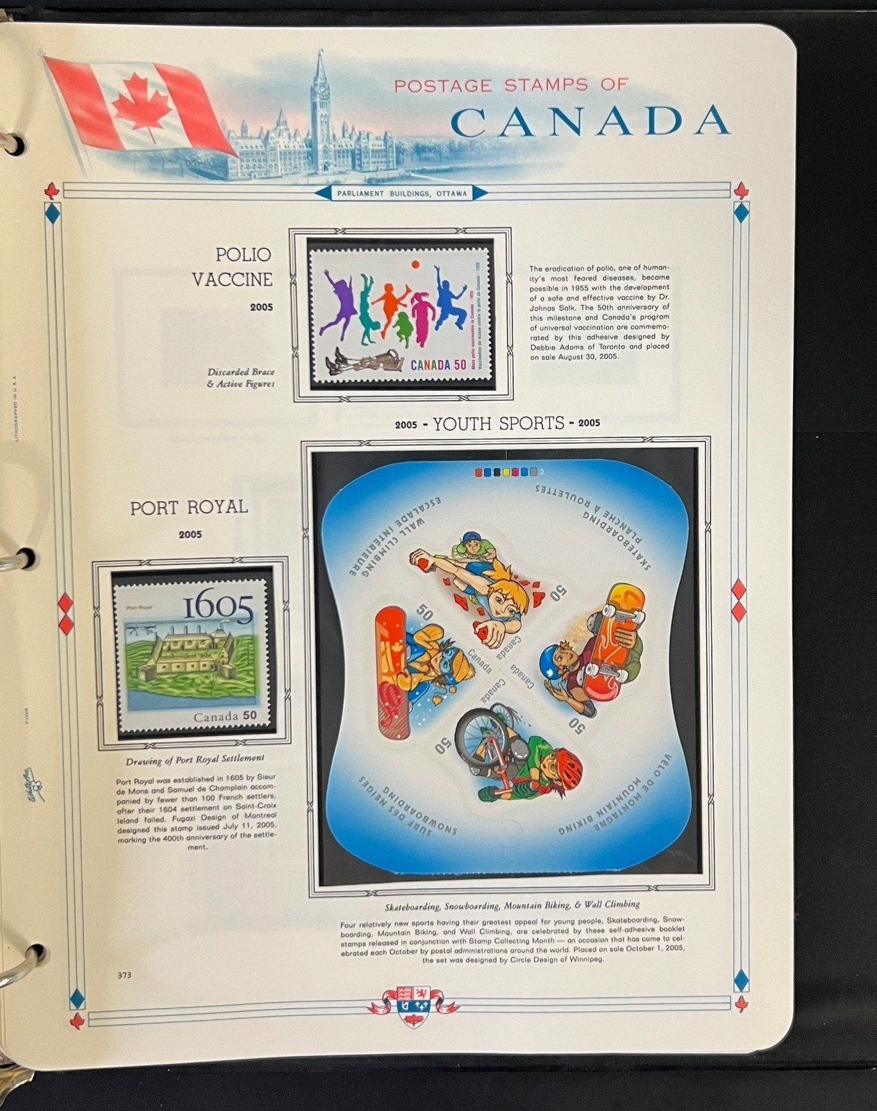 Canada Stamp Collection Album White Ace Pages Mint MNH 2005-2007 ZAYIX