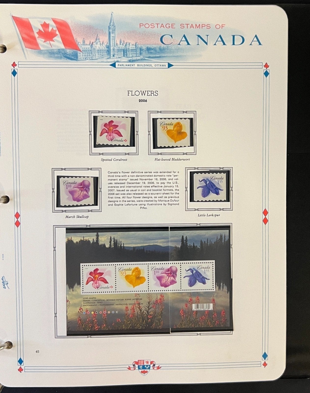 Canada Stamp Collection Album White Ace Pages Mint MNH 2005-2007 ZAYIX
