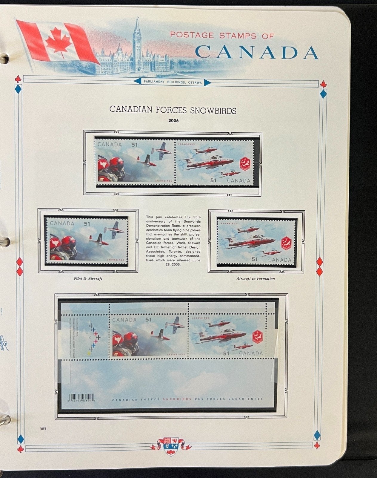 Canada Stamp Collection Album White Ace Pages Mint MNH 2005-2007 ZAYIX