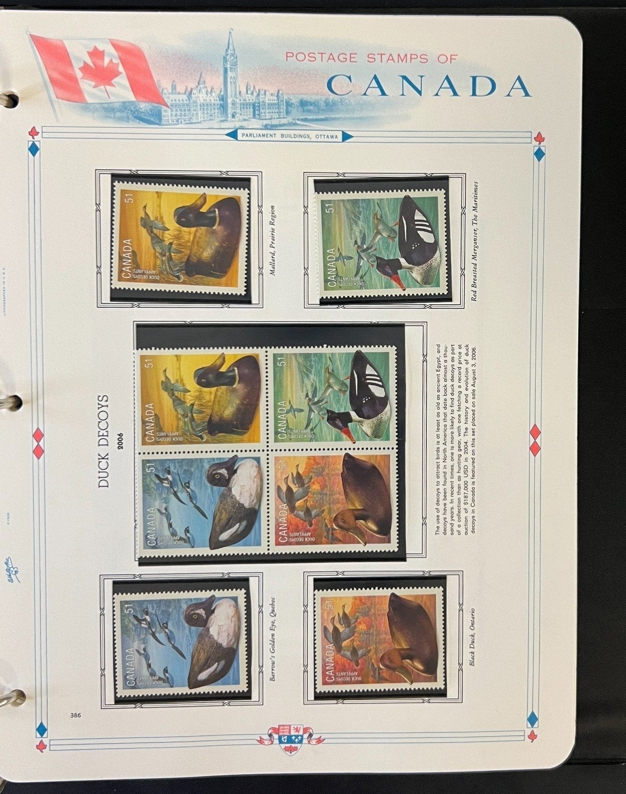 Canada Stamp Collection Album White Ace Pages Mint MNH 2005-2007 ZAYIX