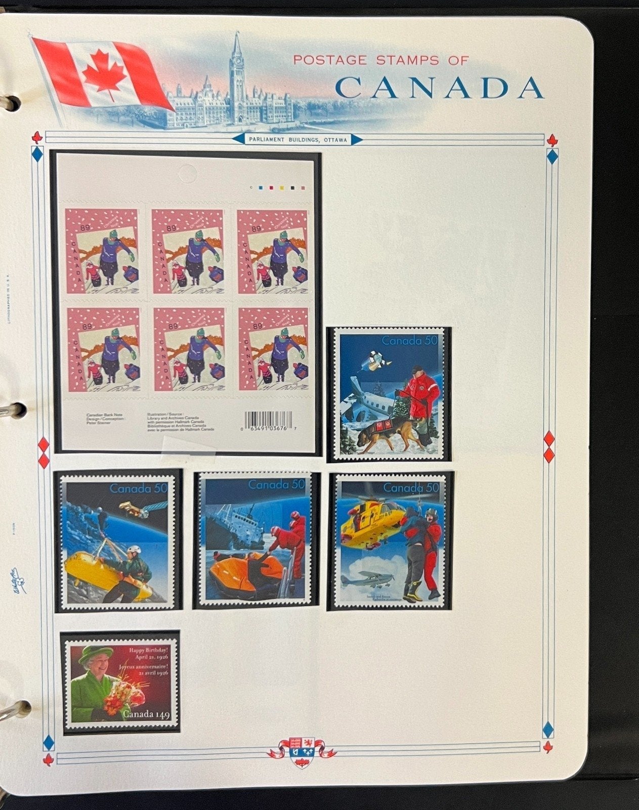 Canada Stamp Collection Album White Ace Pages Mint MNH 2005-2007 ZAYIX