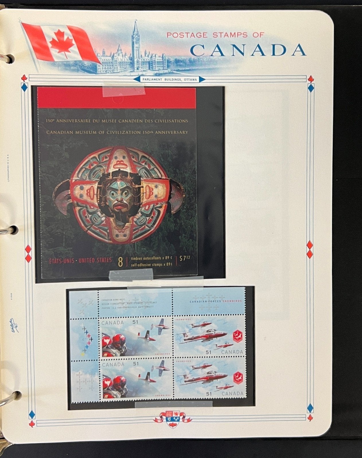 Canada Stamp Collection Album White Ace Pages Mint MNH 2005-2007 ZAYIX