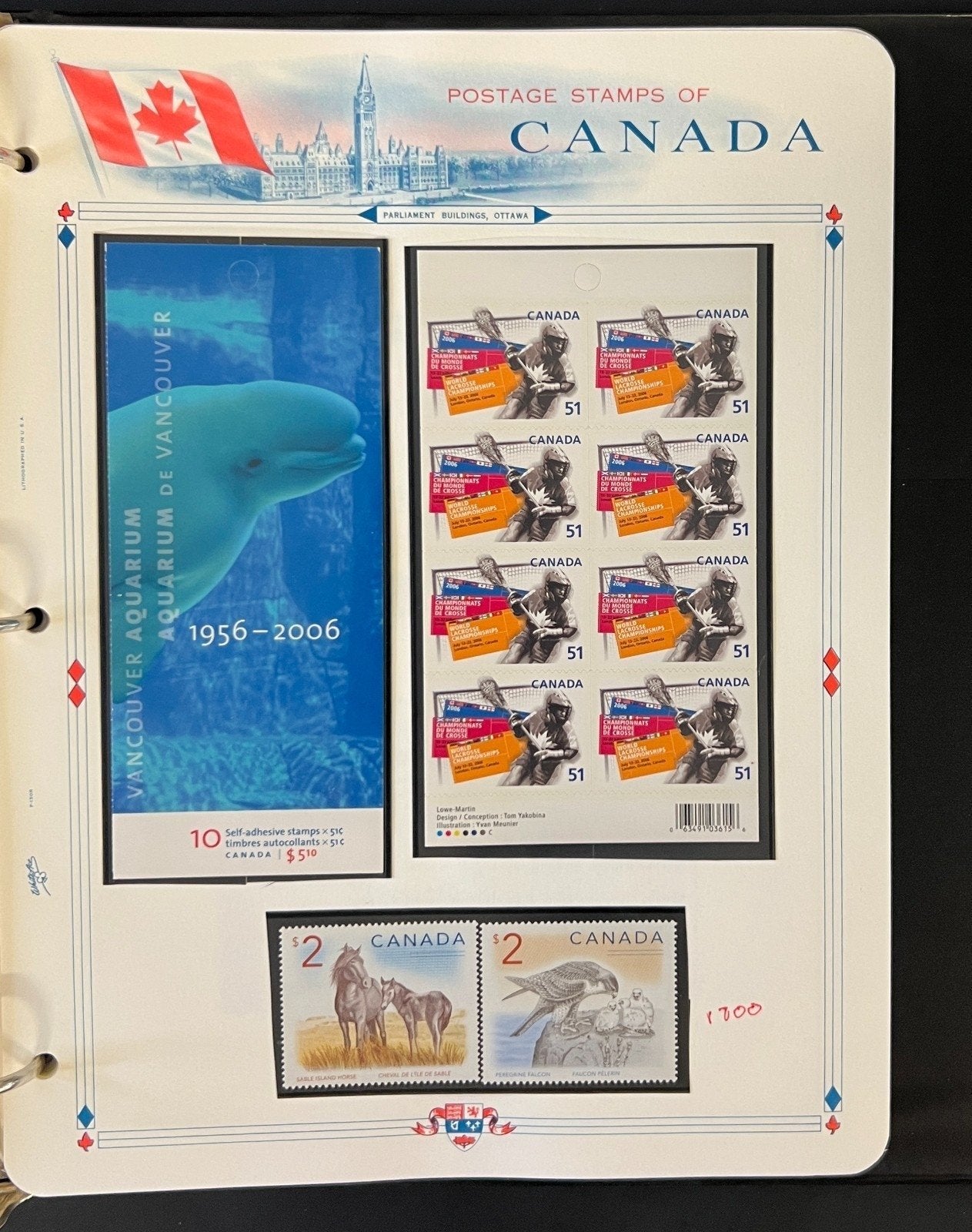 Canada Stamp Collection Album White Ace Pages Mint MNH 2005-2007 ZAYIX