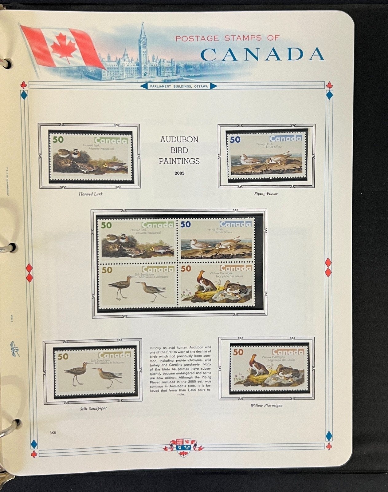 Canada Stamp Collection Album White Ace Pages Mint MNH 2005-2007 ZAYIX