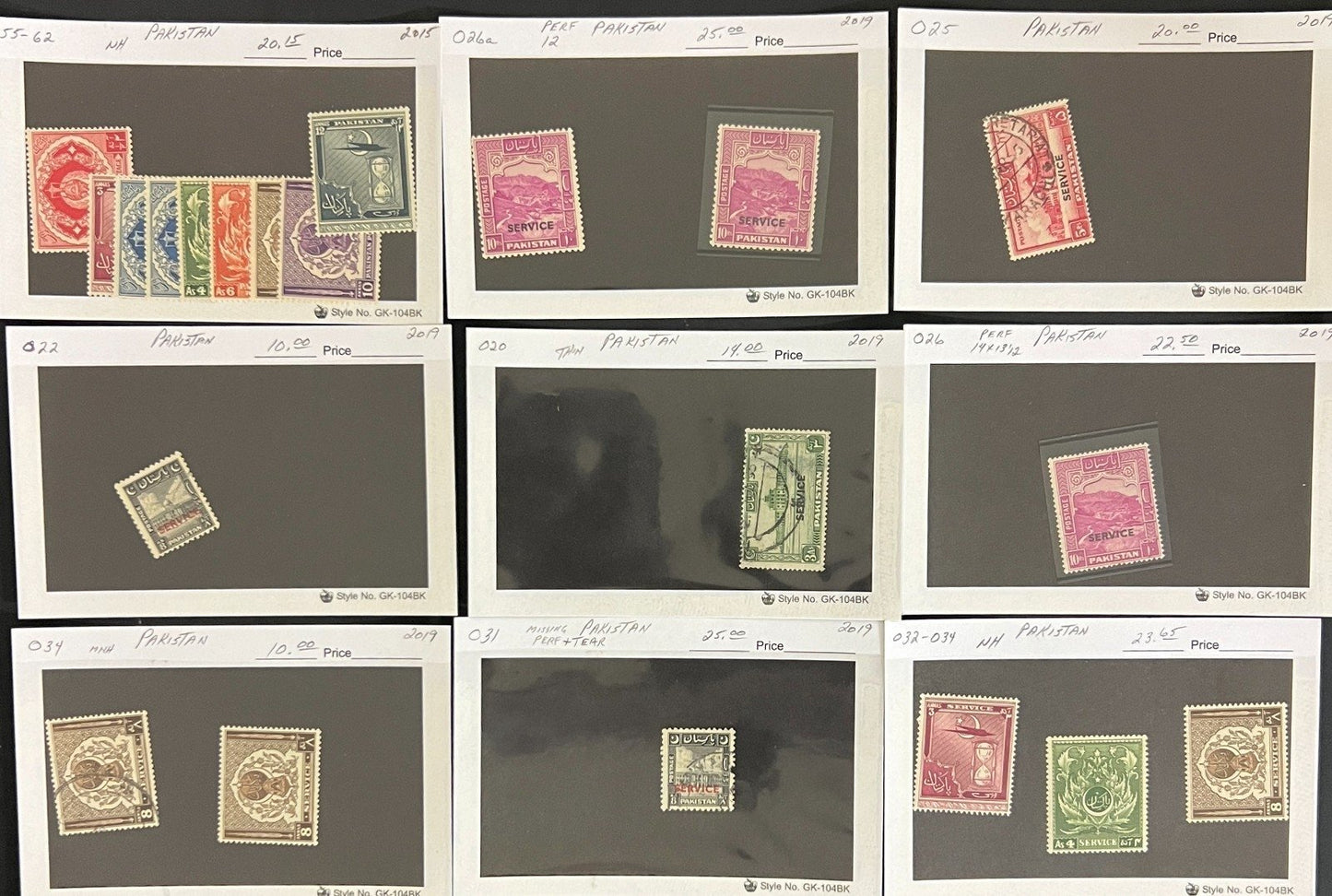 Middle Eastern Countries Stamp Collection Dealer Cards Mint & Used ZAYIX