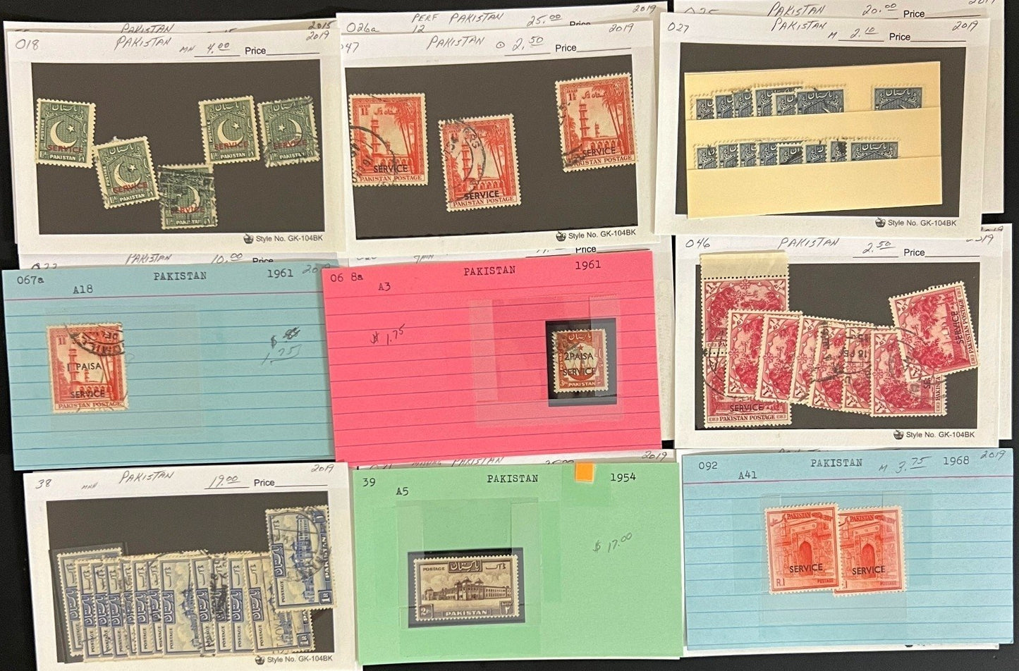Middle Eastern Countries Stamp Collection Dealer Cards Mint & Used ZAYIX