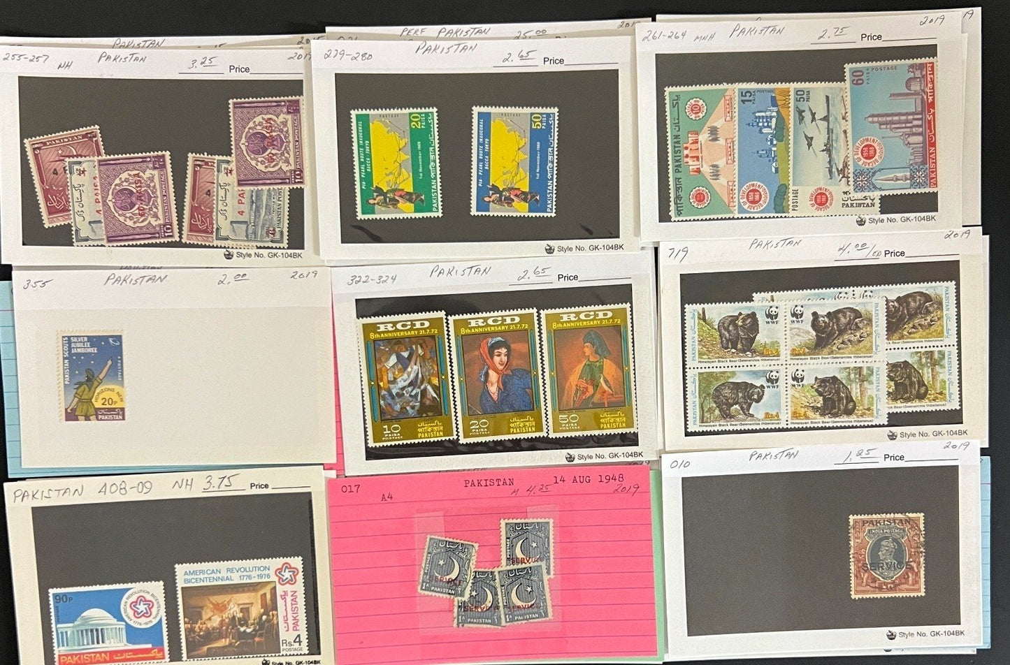 Middle Eastern Countries Stamp Collection Dealer Cards Mint & Used ZAYIX