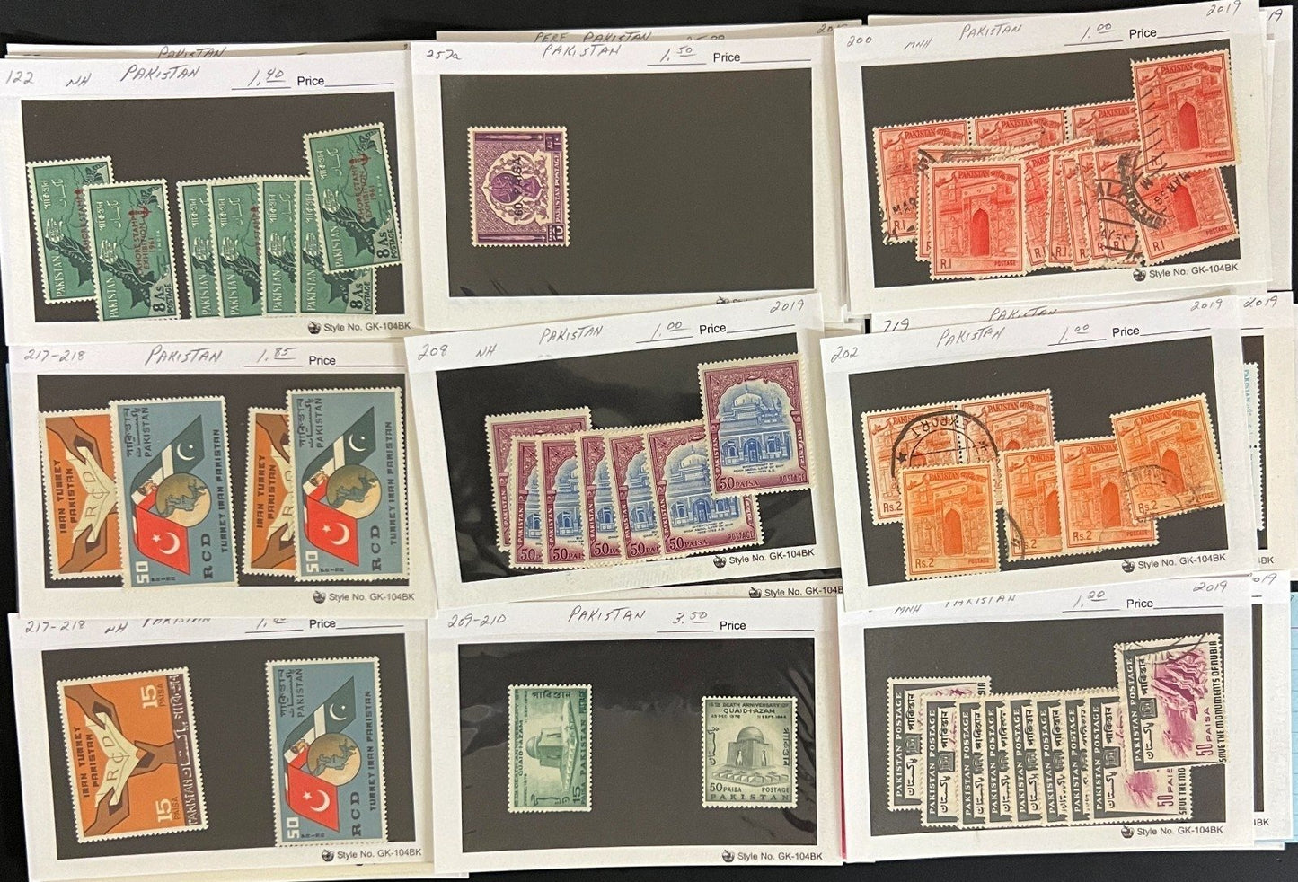 Middle Eastern Countries Stamp Collection Dealer Cards Mint & Used ZAYIX