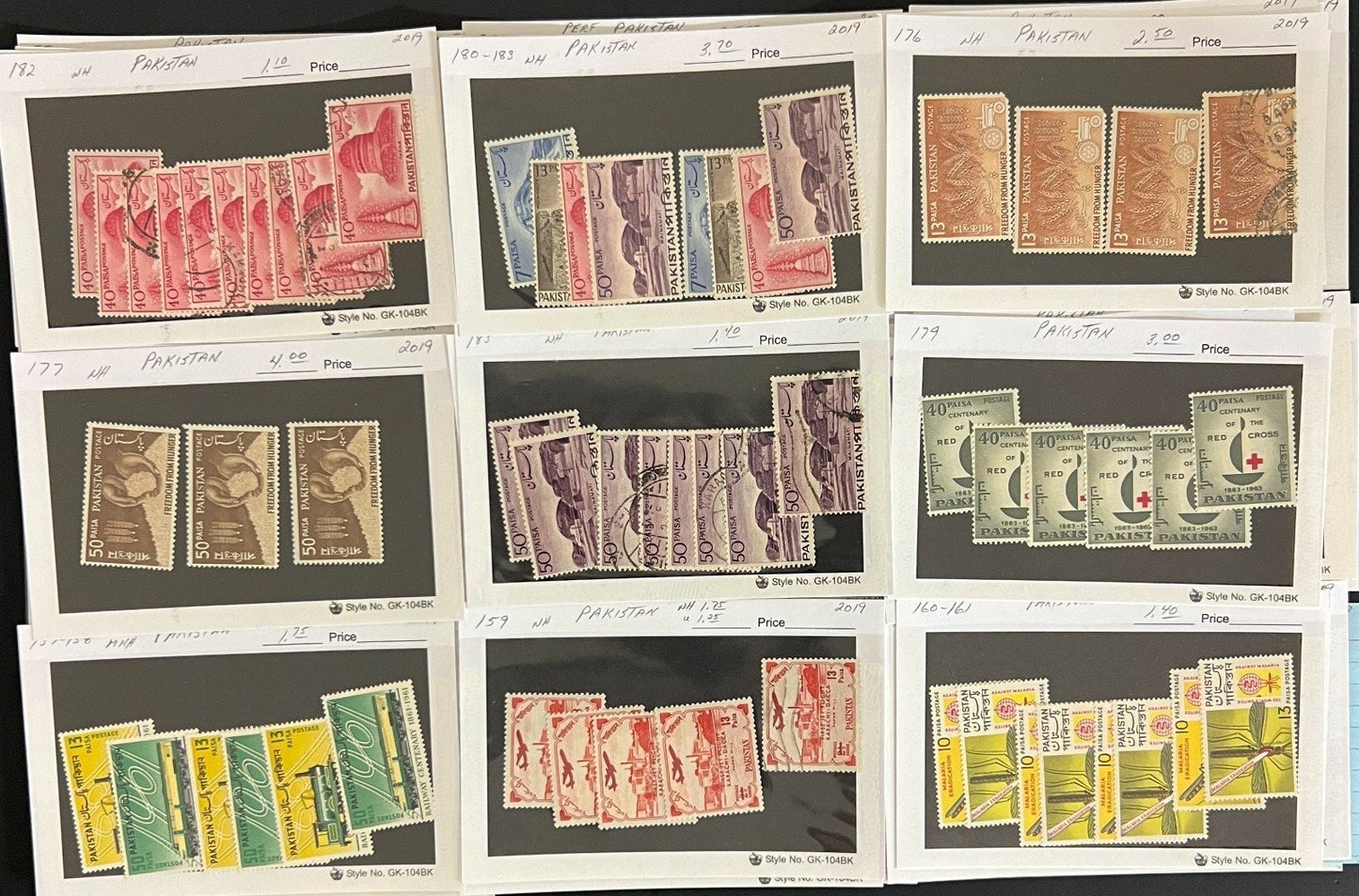 Middle Eastern Countries Stamp Collection Dealer Cards Mint & Used ZAYIX