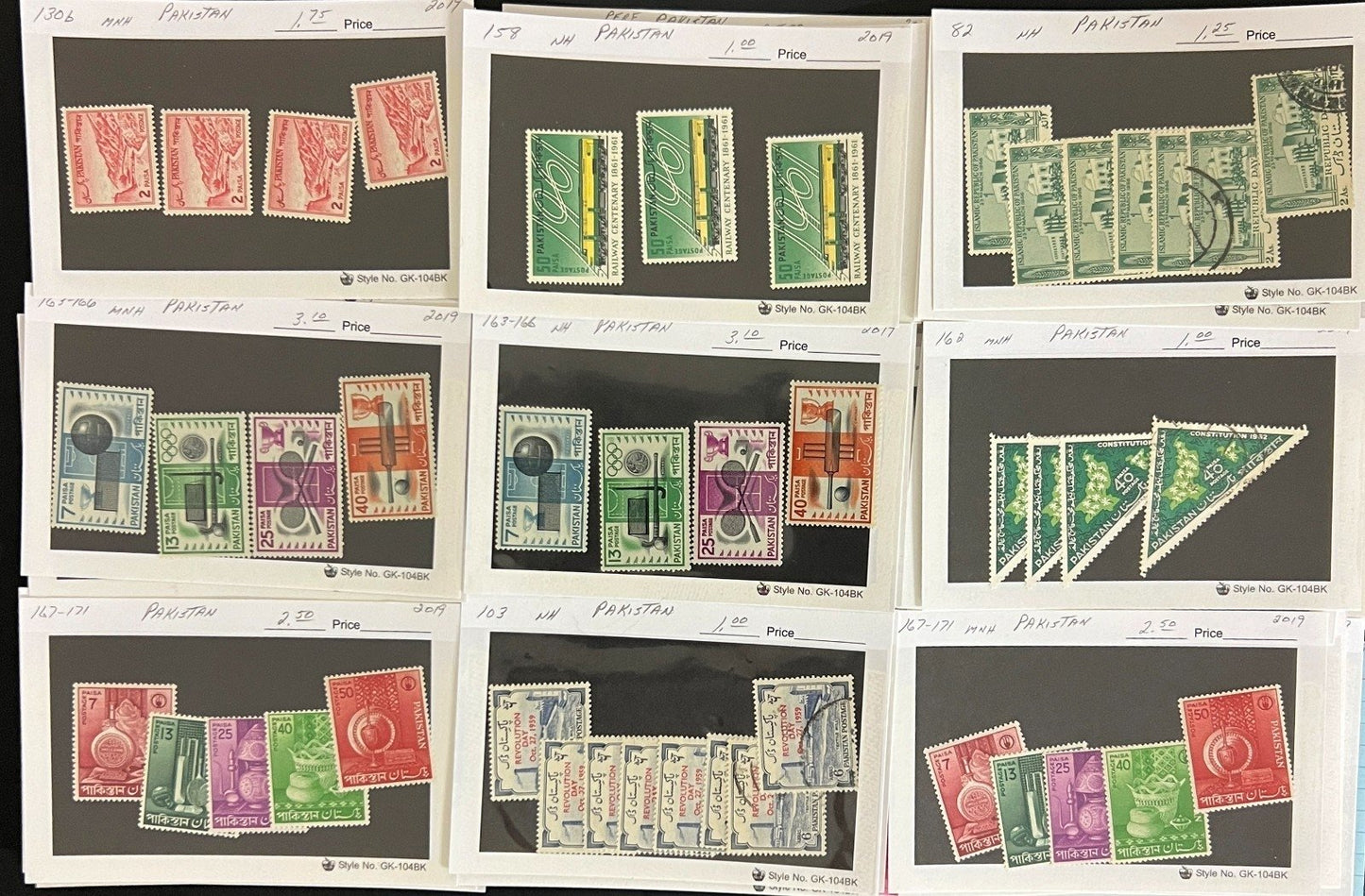 Middle Eastern Countries Stamp Collection Dealer Cards Mint & Used ZAYIX
