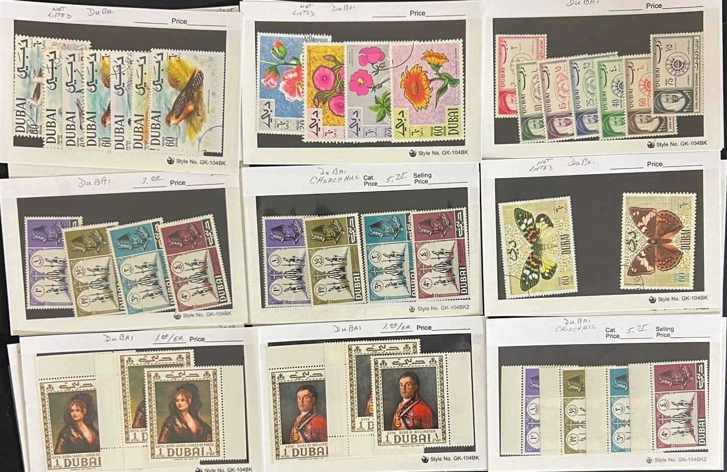 Middle Eastern Countries Stamp Collection Dealer Cards Mint & Used ZAYIX
