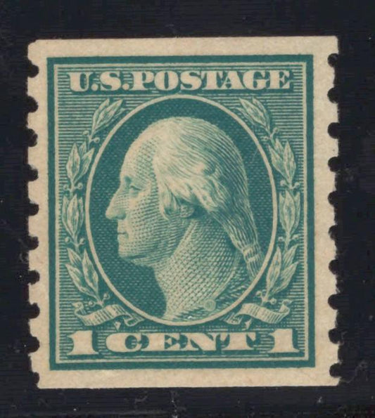 US 412 MH XF Grade 90 PSAG 1912 1c green Washington P 8.5 coil SL Wmk ZAYIX