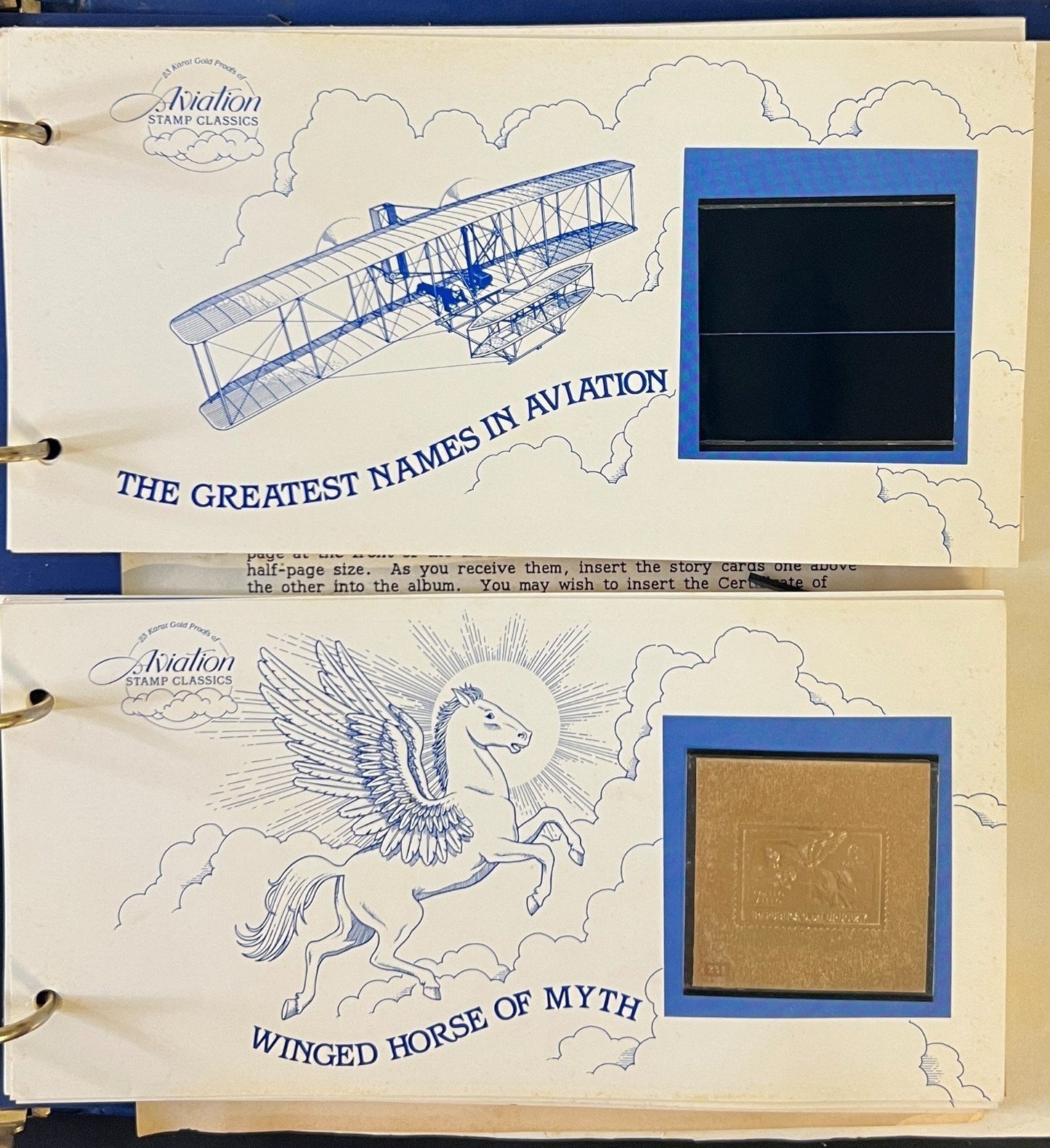 Aviation Stamp Classics Collection Album 23 Karat Gold Proofs MNH ZAYIX