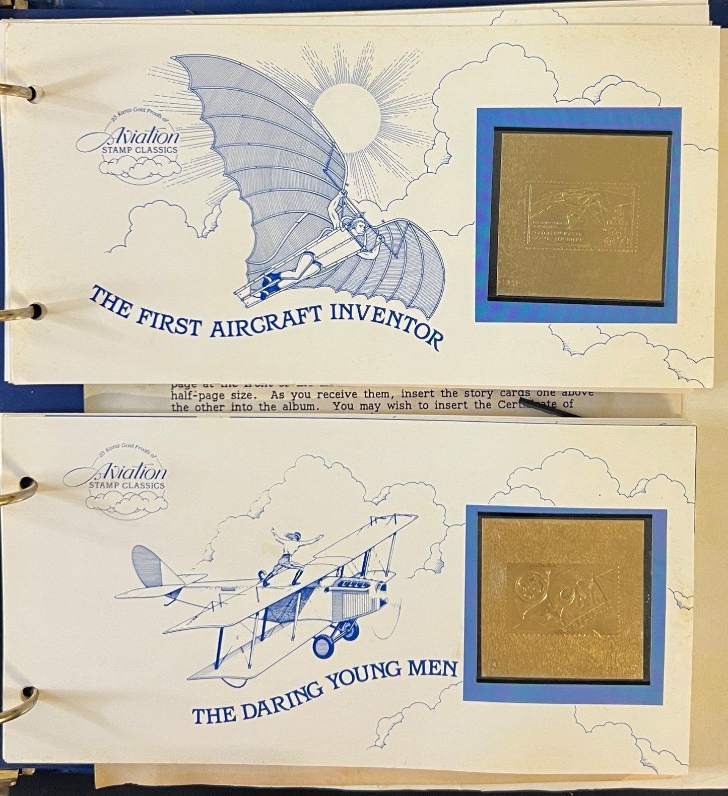 Aviation Stamp Classics Collection Album 23 Karat Gold Proofs MNH ZAYIX