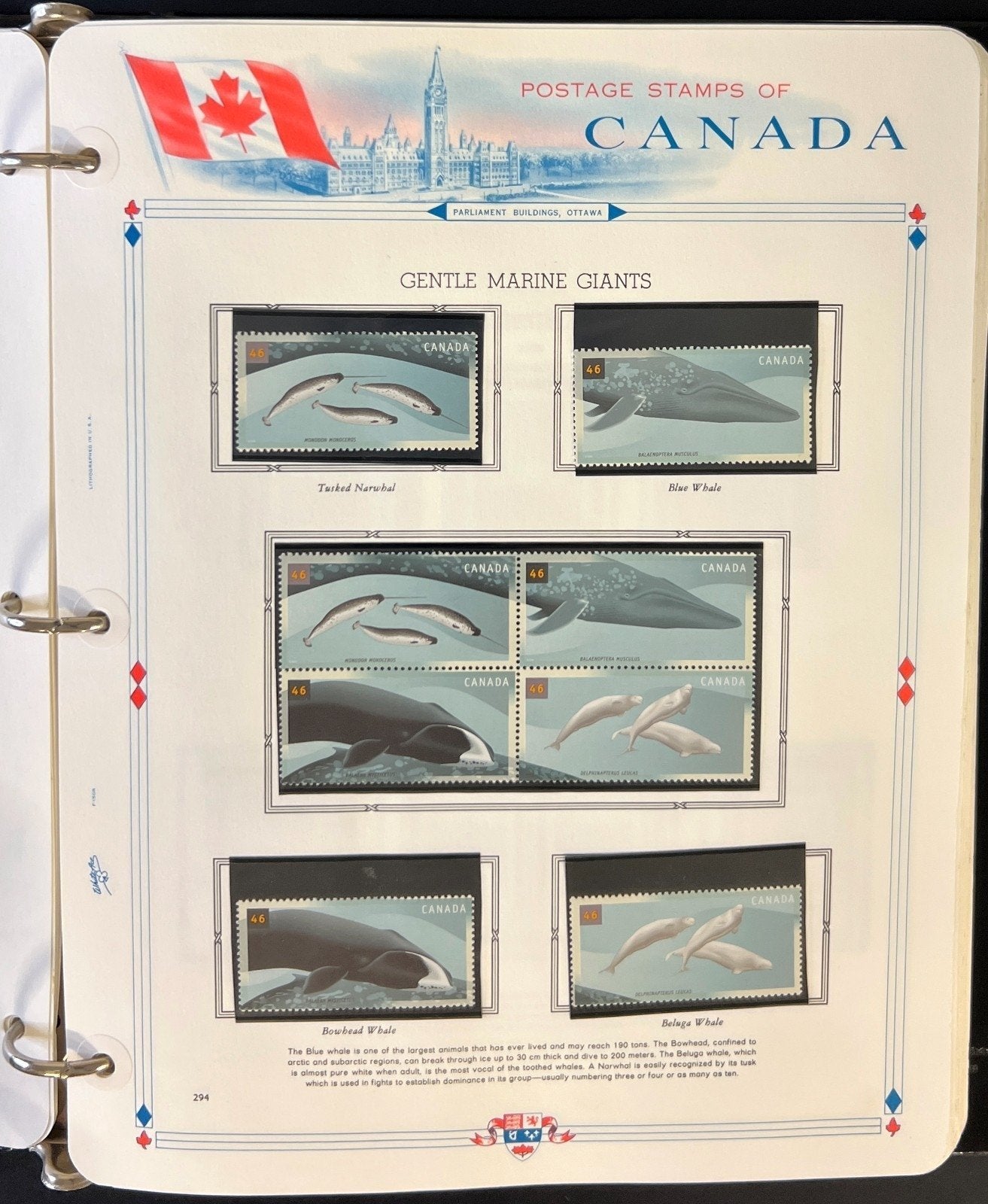 Canada Stamp Collection Album Mint White Ace Pages MNH 1999-2000 ZAYIX