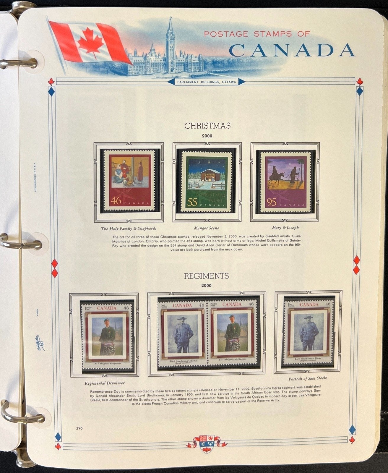 Canada Stamp Collection Album Mint White Ace Pages MNH 1999-2000 ZAYIX