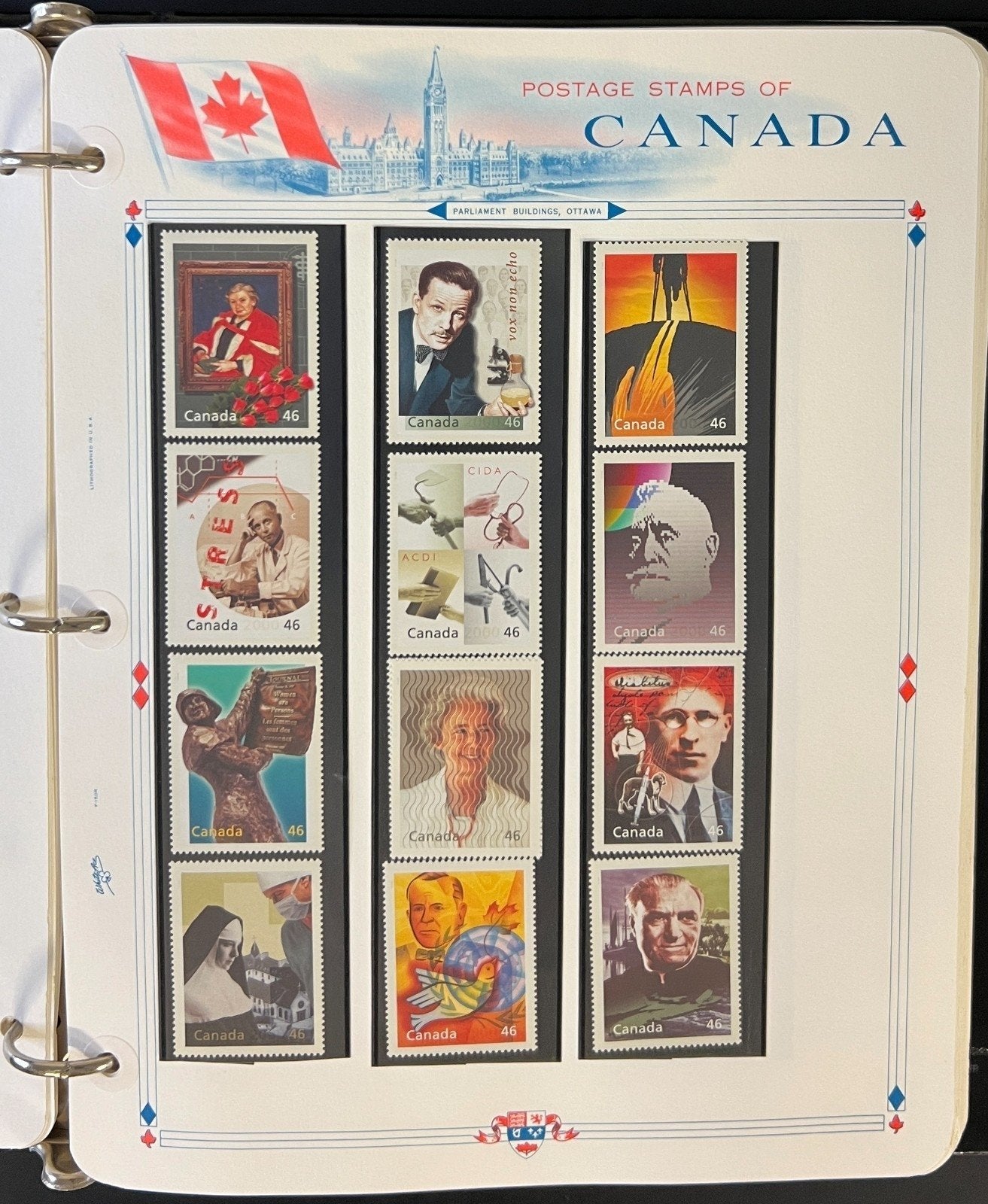 Canada Stamp Collection Album Mint White Ace Pages MNH 1999-2000 ZAYIX