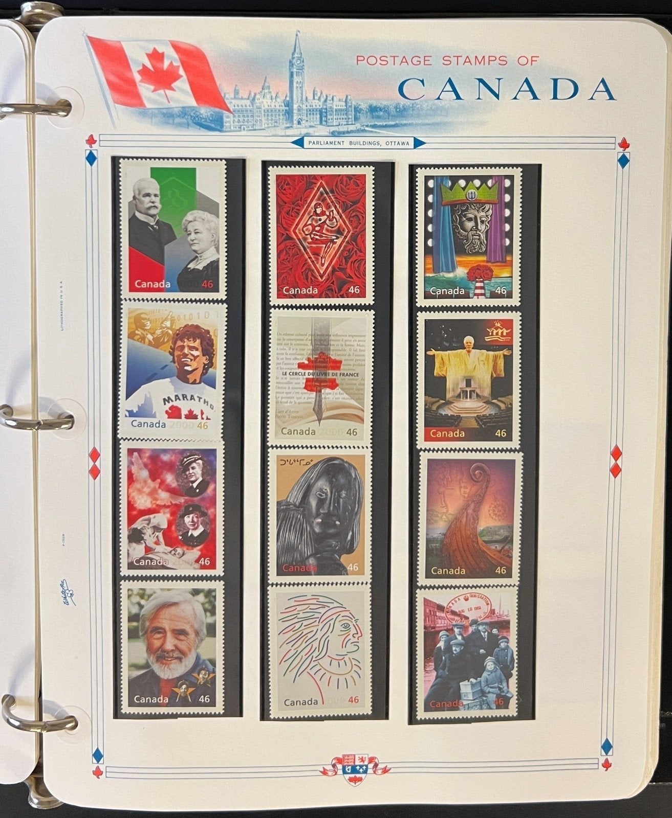 Canada Stamp Collection Album Mint White Ace Pages MNH 1999-2000 ZAYIX
