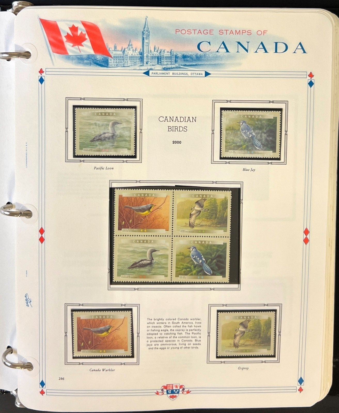 Canada Stamp Collection Album Mint White Ace Pages MNH 1999-2000 ZAYIX