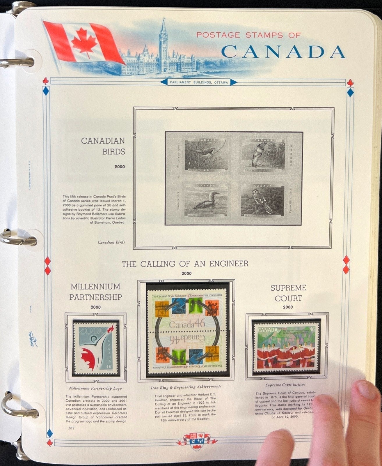 Canada Stamp Collection Album Mint White Ace Pages MNH 1999-2000 ZAYIX