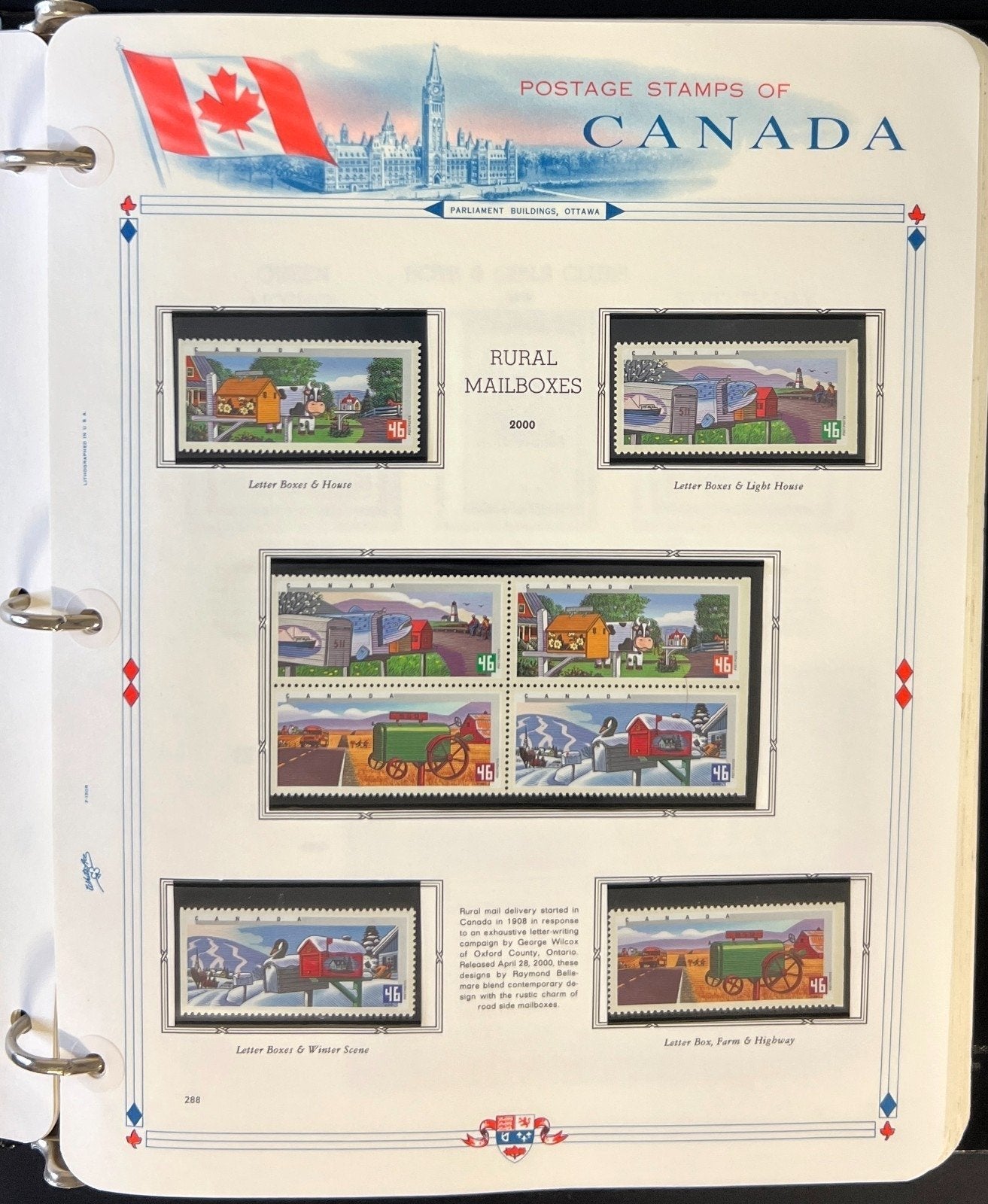 Canada Stamp Collection Album Mint White Ace Pages MNH 1999-2000 ZAYIX