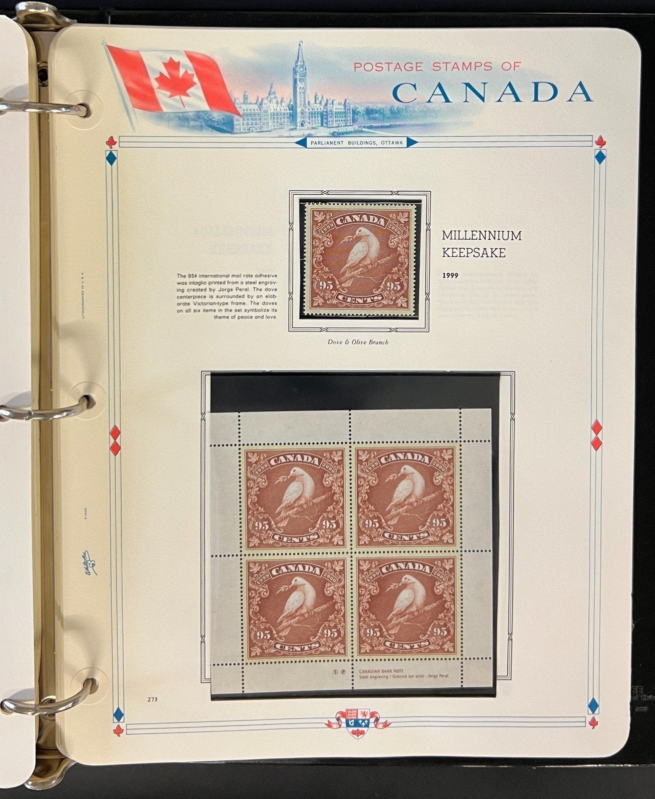 Canada Stamp Collection Album Mint White Ace Pages MNH 1999-2000 ZAYIX