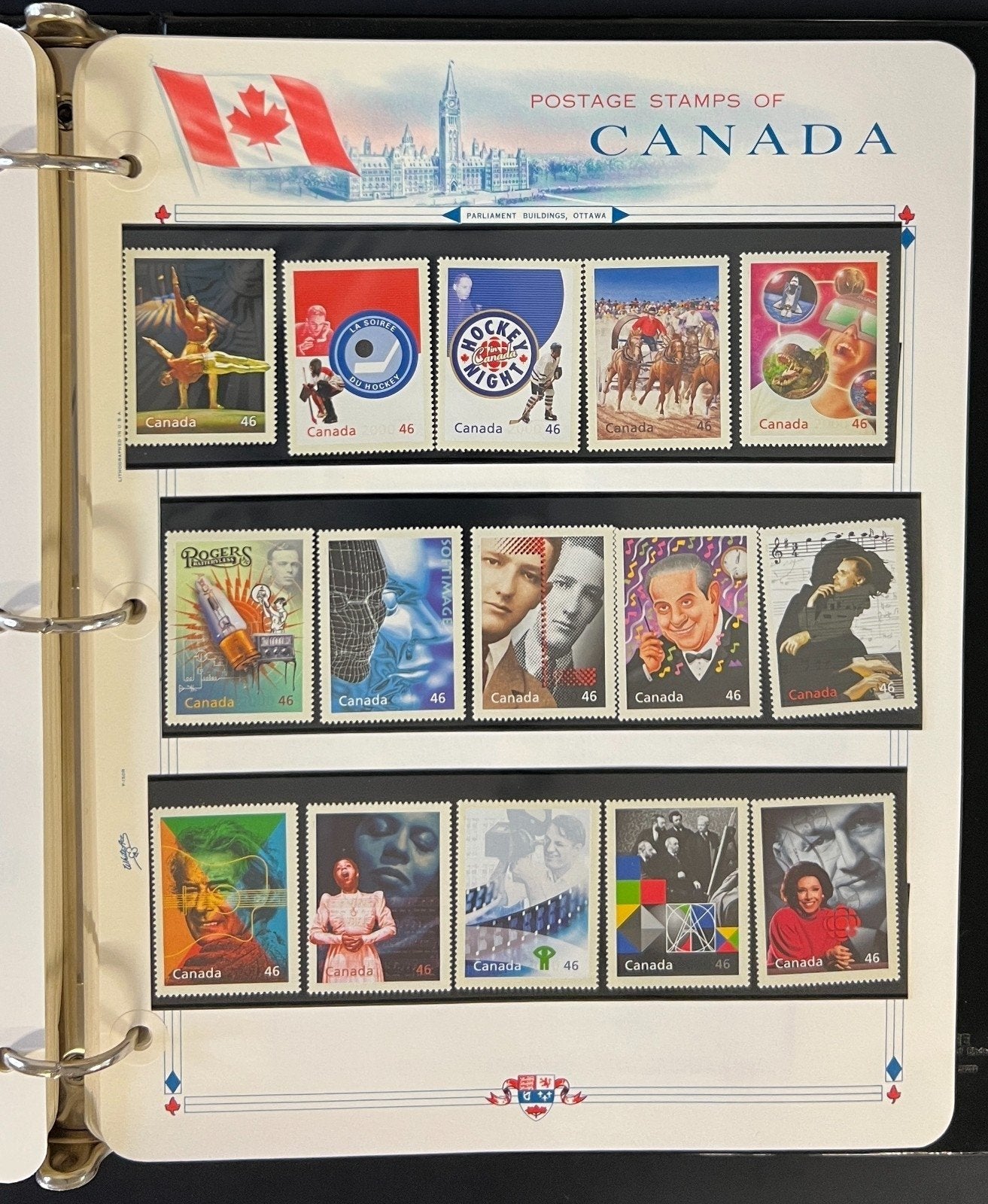 Canada Stamp Collection Album Mint White Ace Pages MNH 1999-2000 ZAYIX