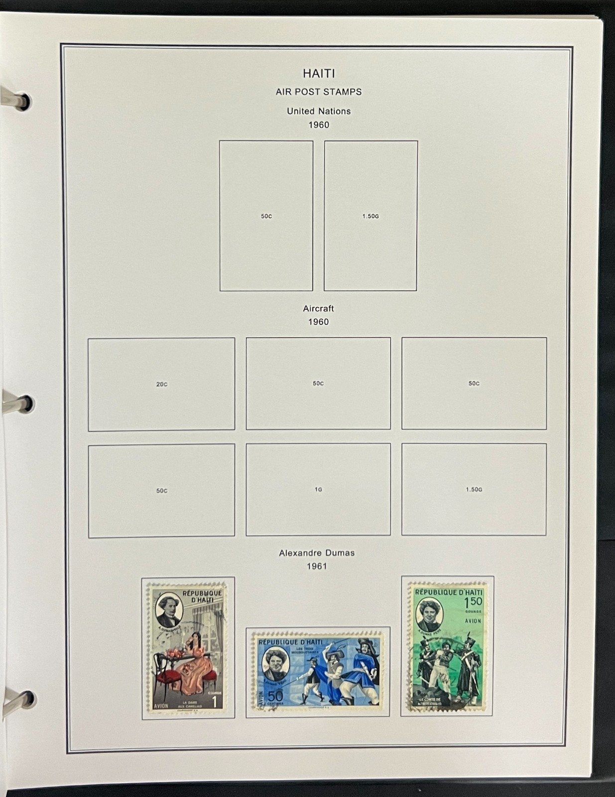 Classic Haiti Stamp Collection Album Steiner Pages 116 Stamps Mint & Used ZAYIX