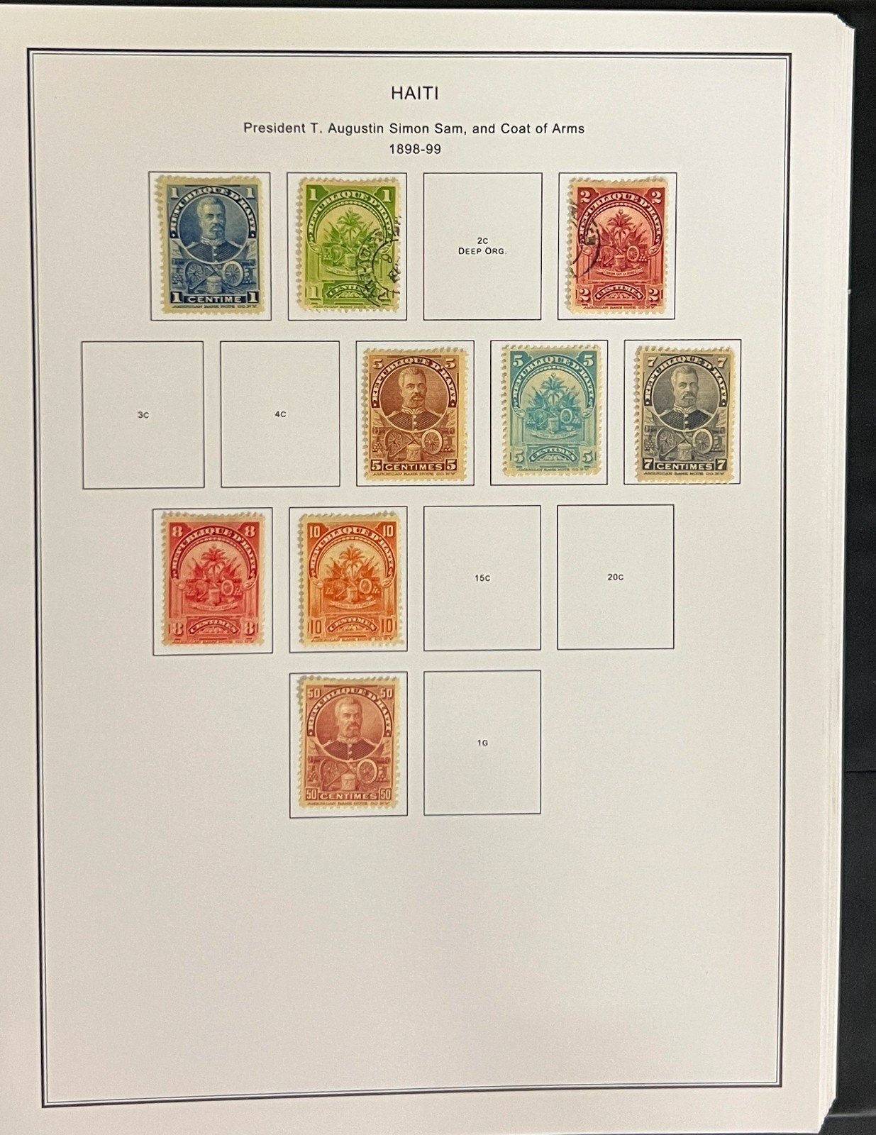 Classic Haiti Stamp Collection Album Steiner Pages 116 Stamps Mint & Used ZAYIX