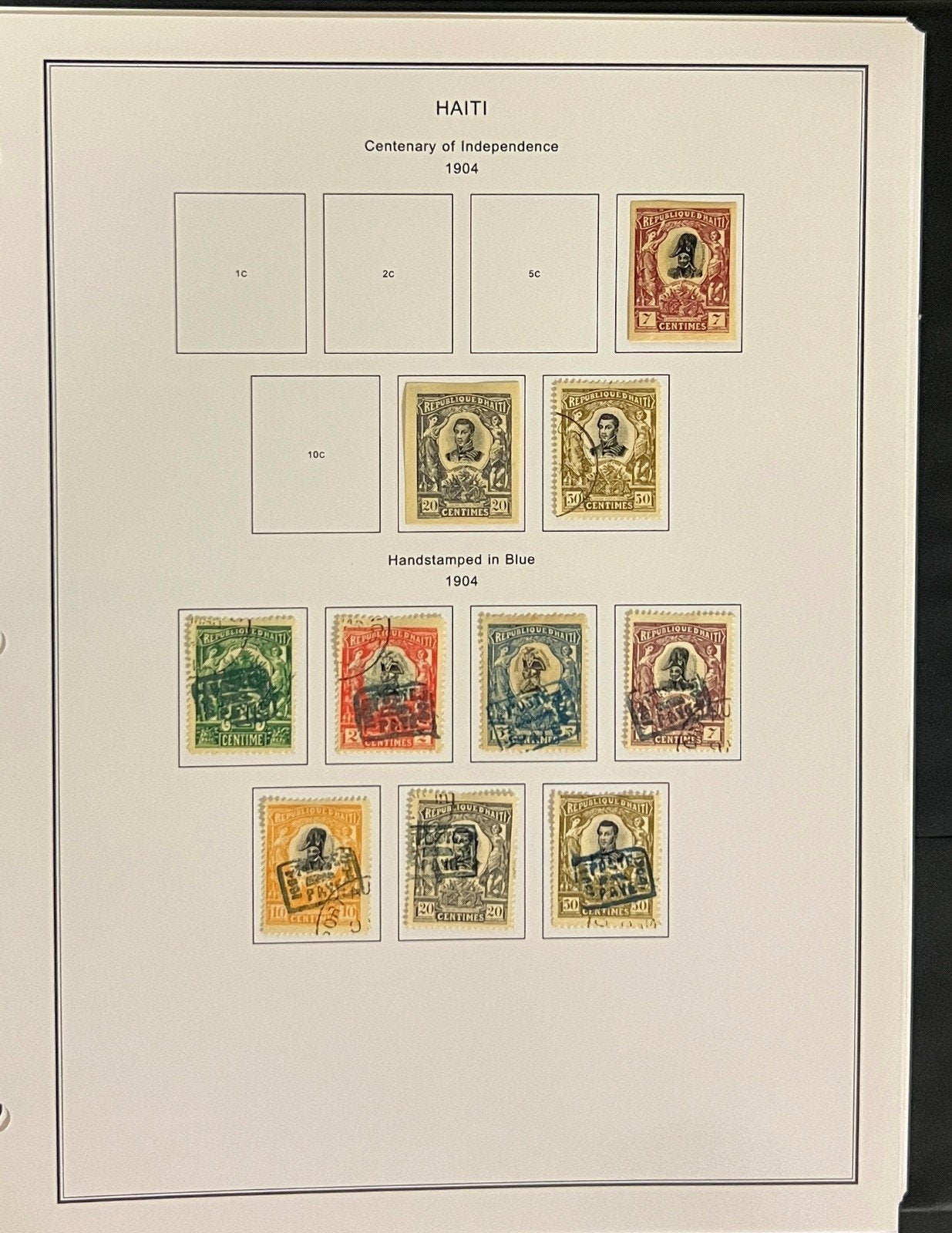 Classic Haiti Stamp Collection Album Steiner Pages 116 Stamps Mint & Used ZAYIX
