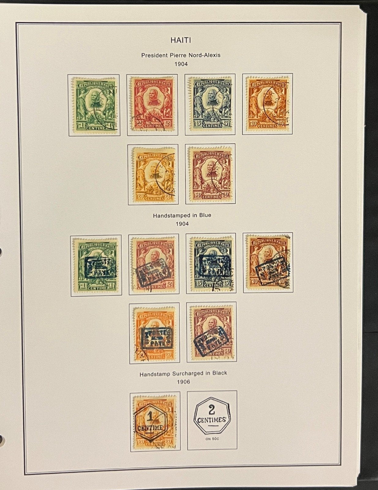 Classic Haiti Stamp Collection Album Steiner Pages 116 Stamps Mint & Used ZAYIX