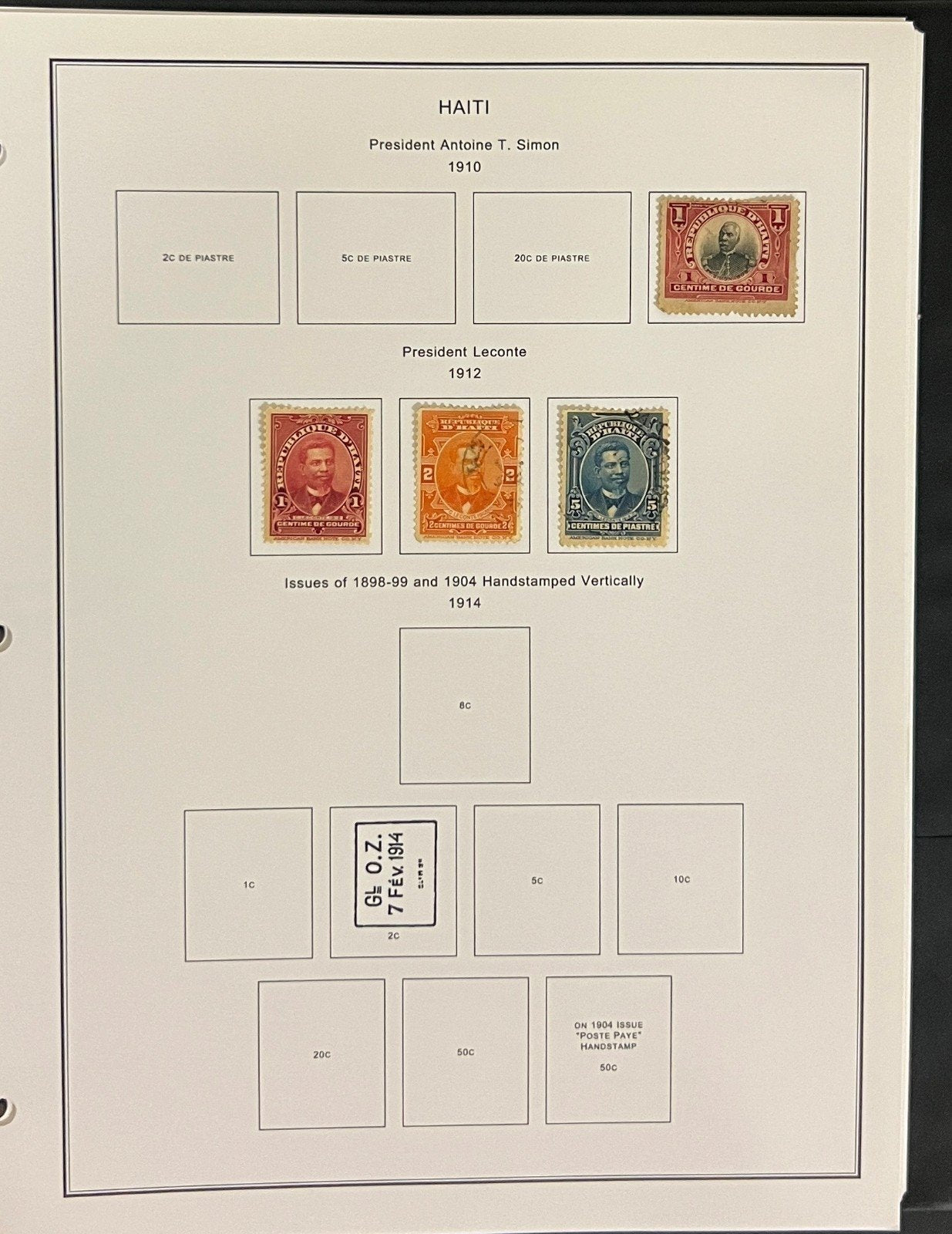 Classic Haiti Stamp Collection Album Steiner Pages 116 Stamps Mint & Used ZAYIX