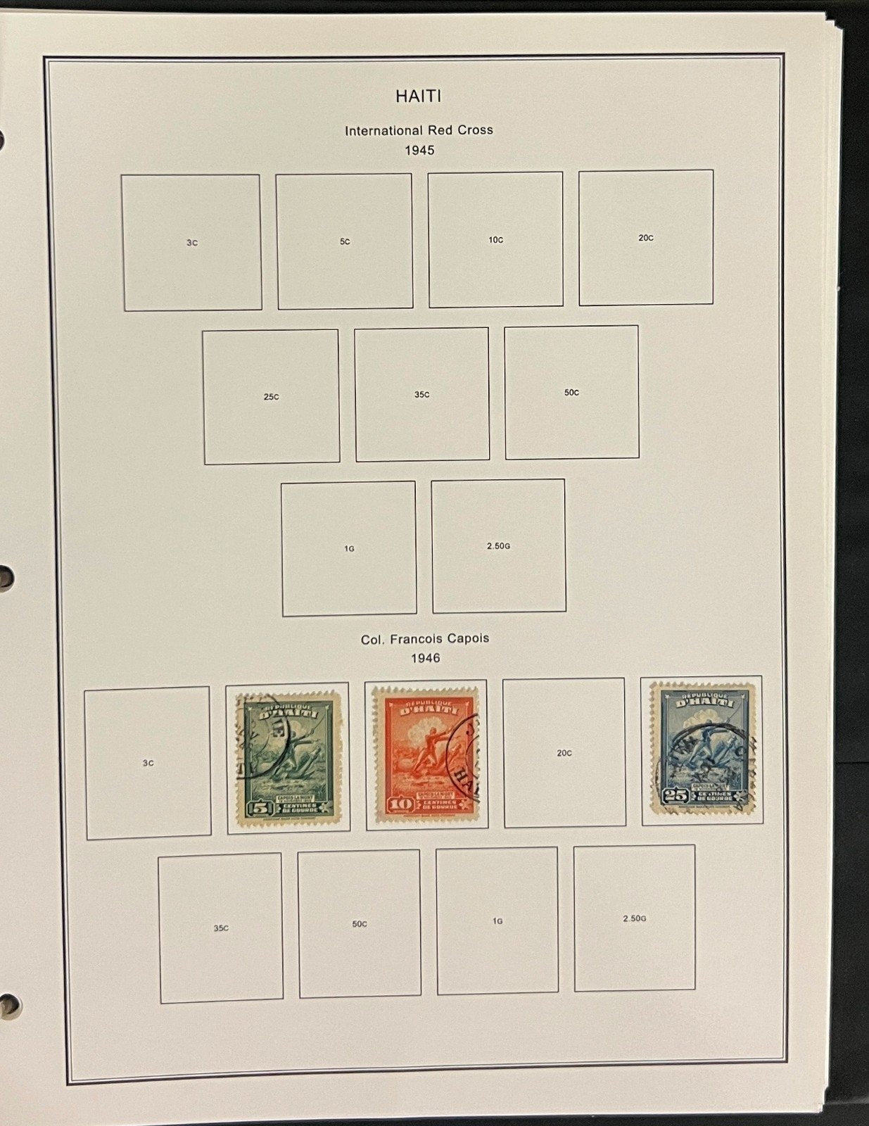 Classic Haiti Stamp Collection Album Steiner Pages 116 Stamps Mint & Used ZAYIX