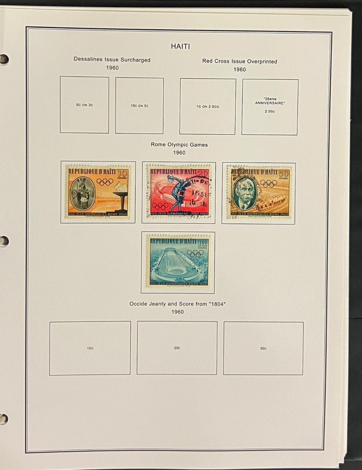 Classic Haiti Stamp Collection Album Steiner Pages 116 Stamps Mint & Used ZAYIX