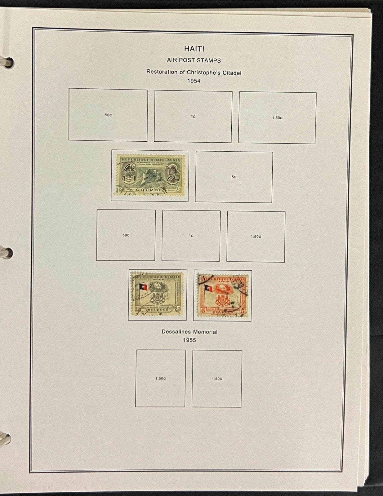 Classic Haiti Stamp Collection Album Steiner Pages 116 Stamps Mint & Used ZAYIX