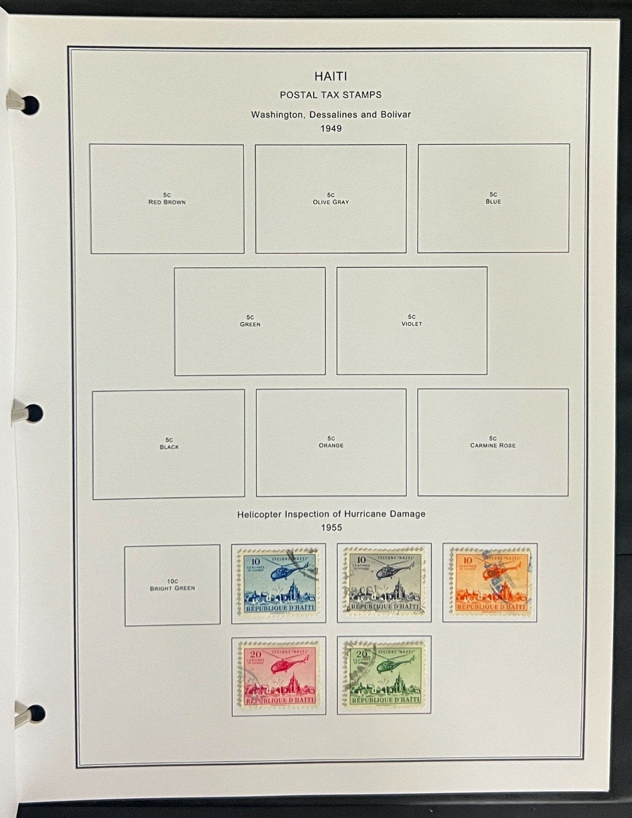 Classic Haiti Stamp Collection Album Steiner Pages 116 Stamps Mint & Used ZAYIX
