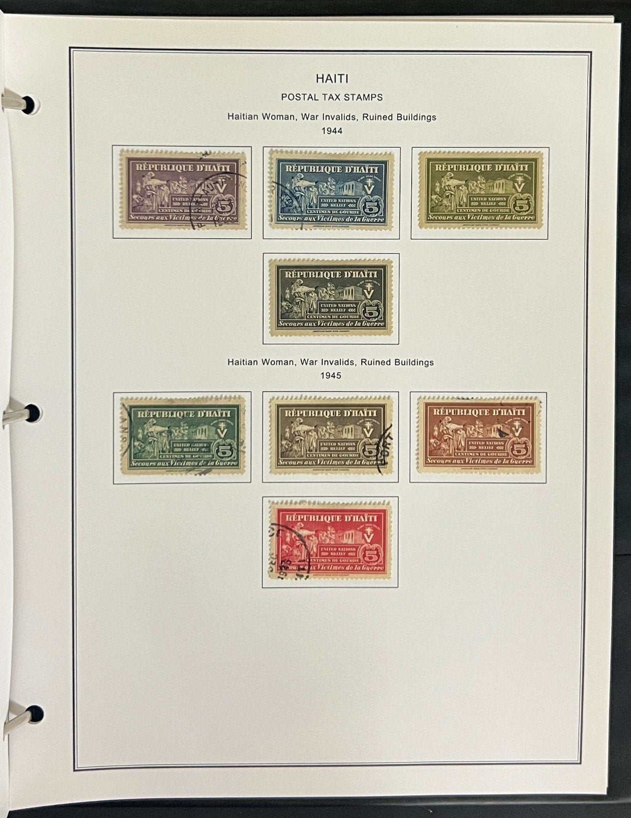 Classic Haiti Stamp Collection Album Steiner Pages 116 Stamps Mint & Used ZAYIX