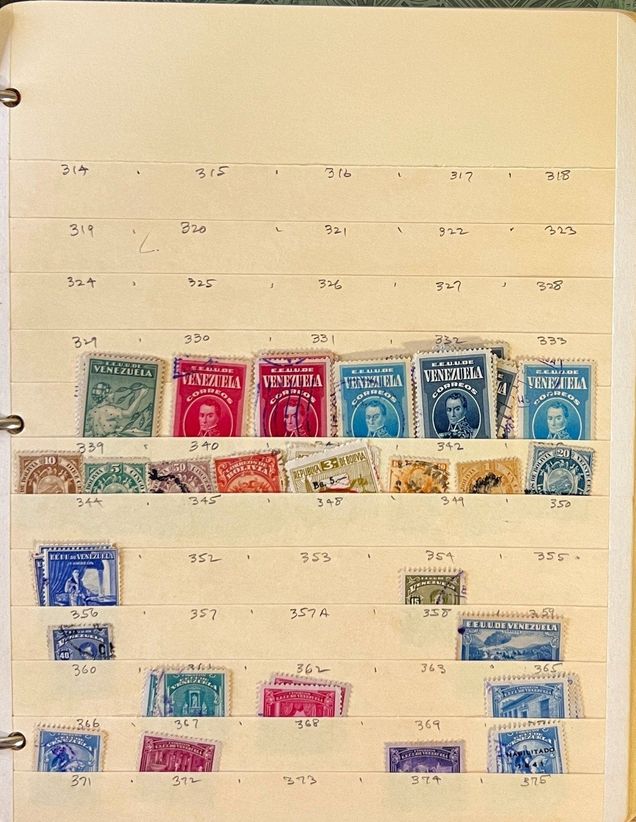 Venezuela Stamp Collection Stock Book Mint & Used Hundreds of Stamps ZAYIX