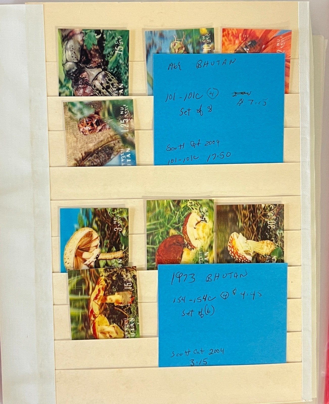 Bhutan & Umm Al Qiwan Mint 3D Stamp Collection Stock Book (MNH) ZAYIX
