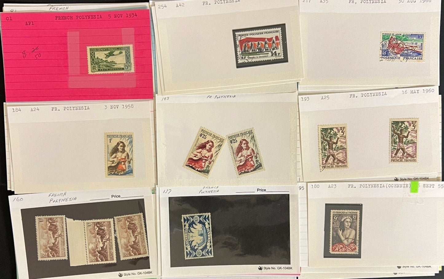 France & French Colonies Stamp Collection Dealer Cards Mint & Used ZAYIX