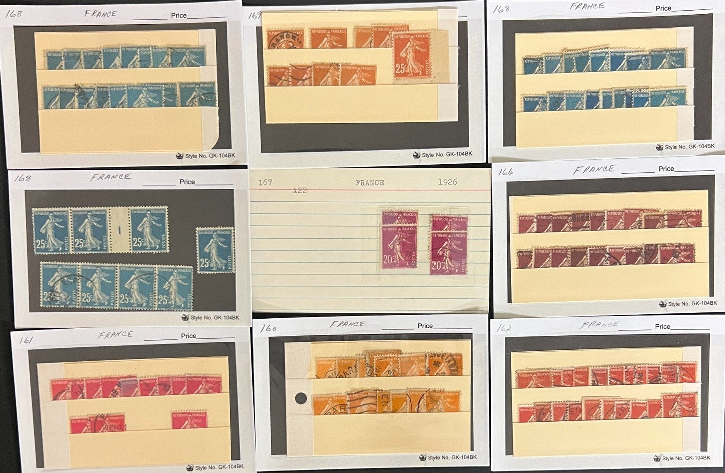 France & French Colonies Stamp Collection Dealer Cards Mint & Used ZAYIX