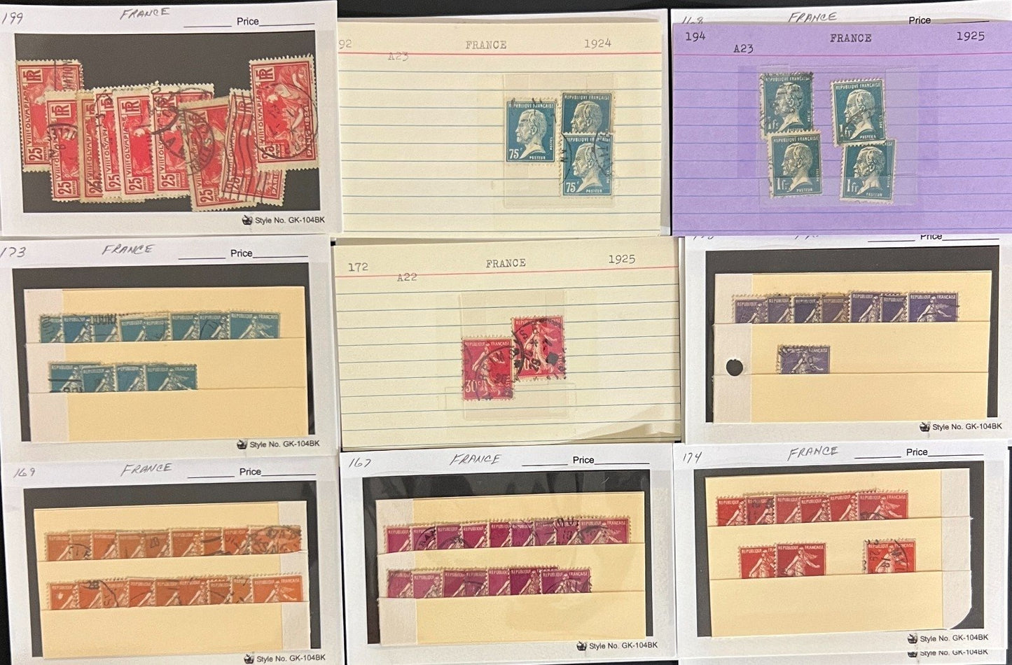 France & French Colonies Stamp Collection Dealer Cards Mint & Used ZAYIX