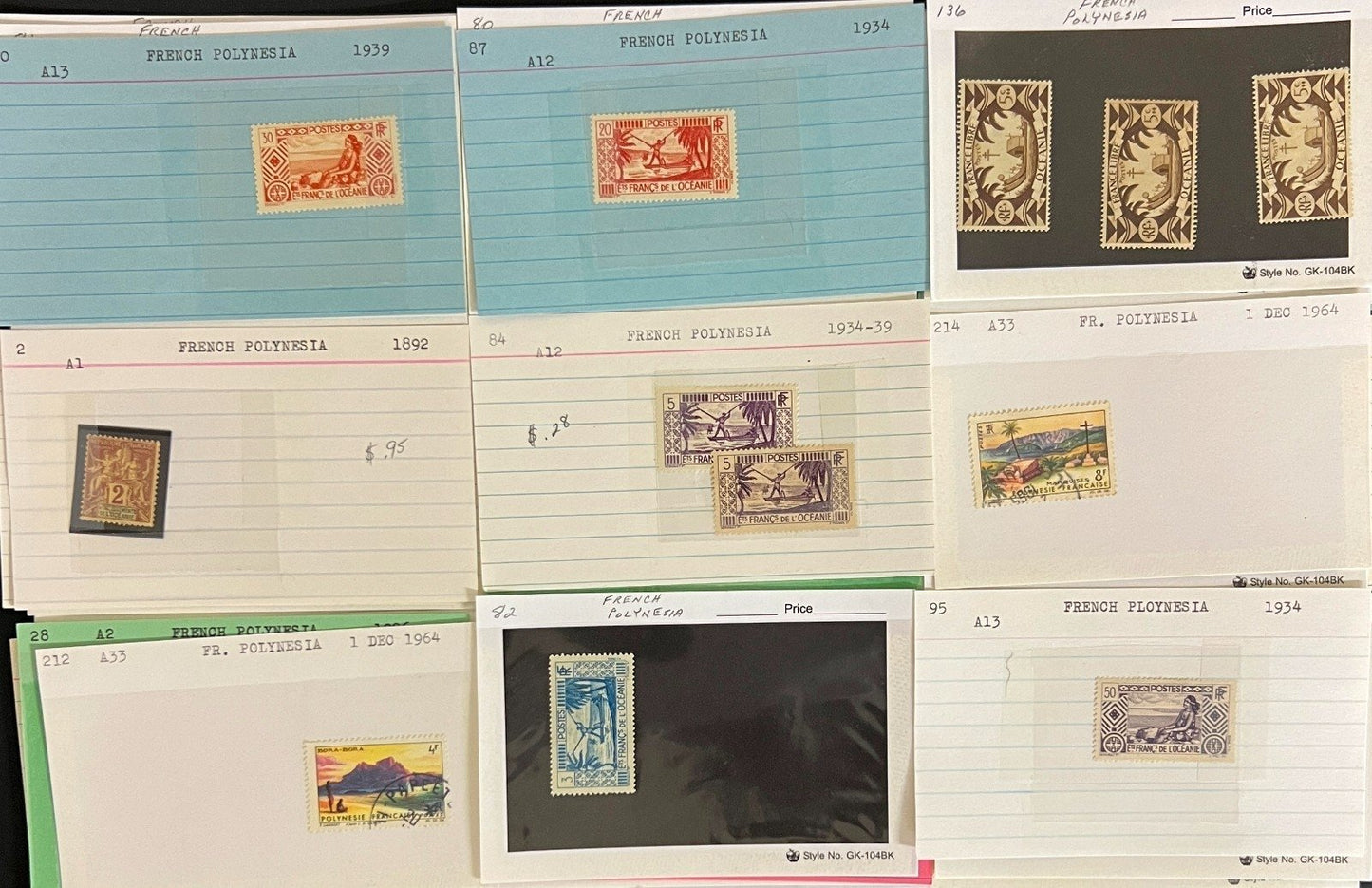 France & French Colonies Stamp Collection Dealer Cards Mint & Used ZAYIX