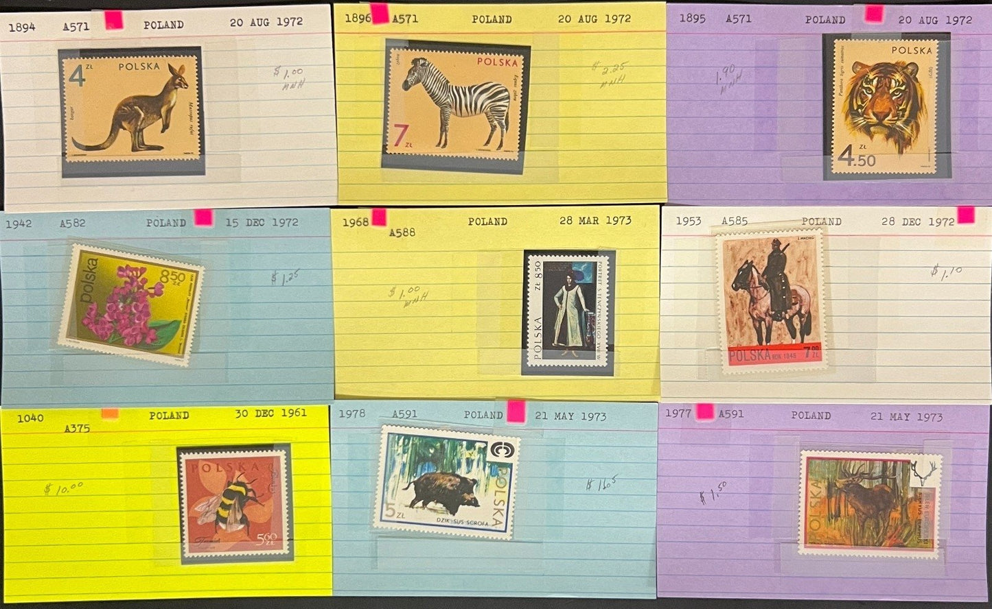 Europe Stamp Collection Dealer Cards Mint & Used Thousands of Stamps ZAYIX