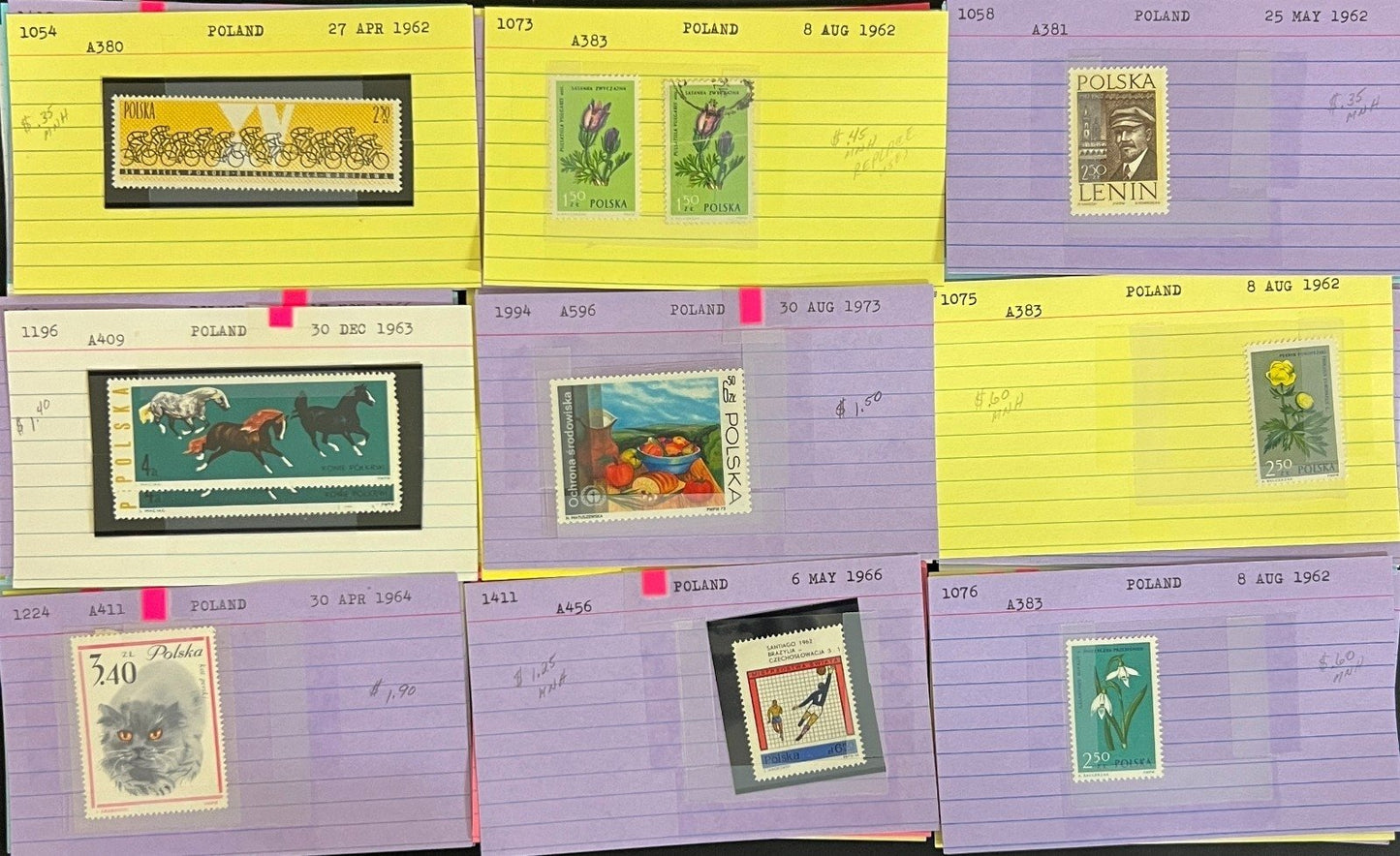 Europe Stamp Collection Dealer Cards Mint & Used Thousands of Stamps ZAYIX